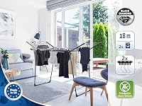 Leifheit Wäscheständer Pegasus 180 Solid Black, 18m Trockenlänge, klappbar – Ansicht 3