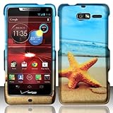 For Motorola Droid RAZR M 4G LTE XT907 (Verizon) Rubberized Design Cover - Star Fish