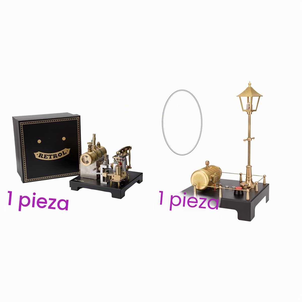 SE-01 - Kit de modelo de motor de vapor Stirling, kit de motor de vapor de metal, modelo de motor Stirling de haz estacionario, montaje mecánico, generador de Stirling, kit de ciencia regalo para