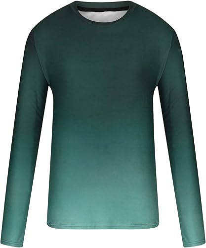 Miniatura 5 de Muscularfit Long Sleeve Tee Shirts for Men Graphic Marble Print Casual Pullover Big and Tall Crewneck Sweatshirts Sports Tees