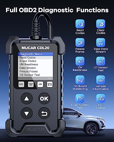 MUCAR CDL20 Universal OBD2 Scanner Check Engine Car Code Reader with Full OBD2 Functions V - image 2