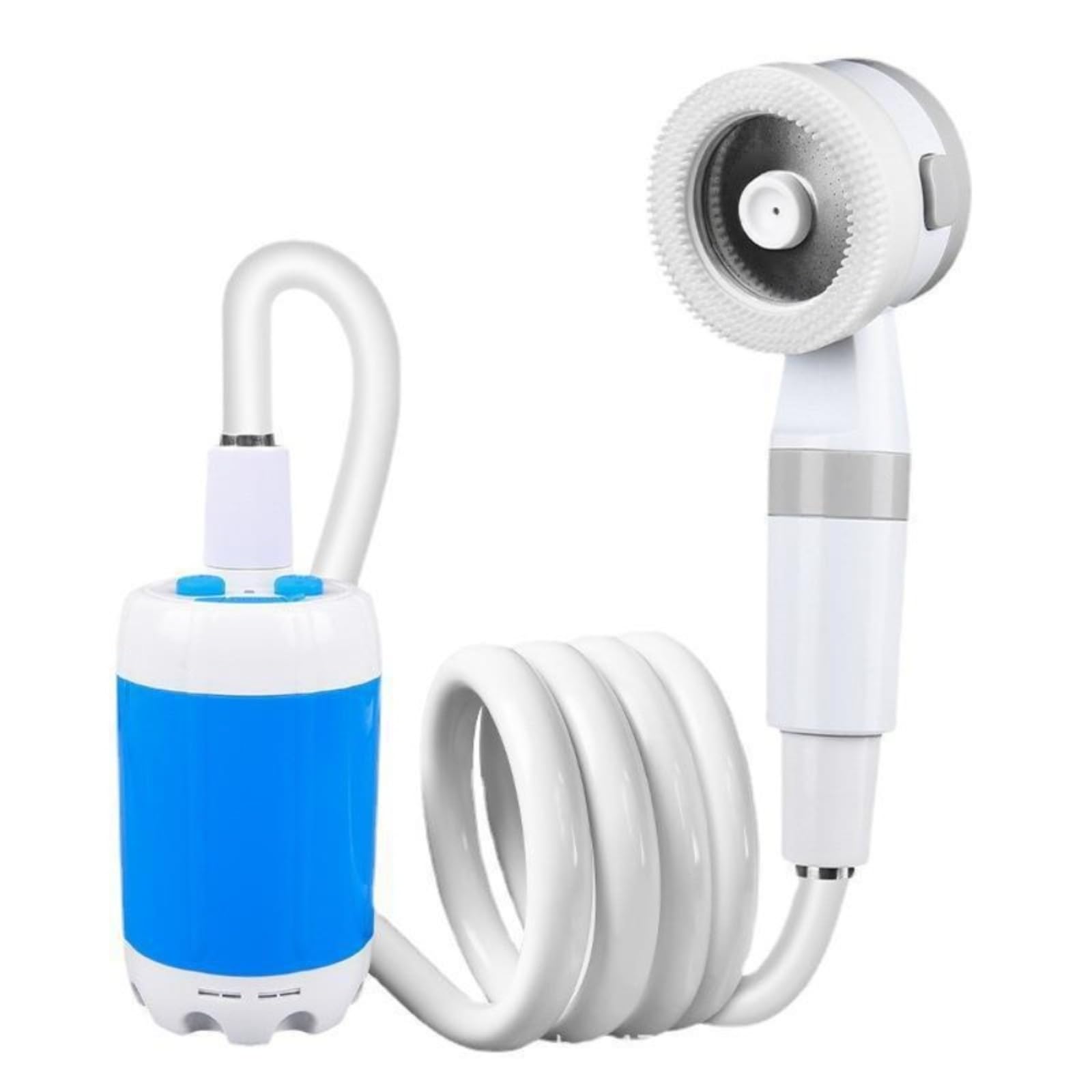 Ducha portátil para acampar, sistema de cabezal de ducha recargable portátil con bomba de agua con batería y bolsa de almacenamiento para actividades al aire libre