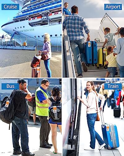 Image of NTONPOWER 6 Pack Cruise Luggage tag Holder,Travel Essentials for Carnival, NCL, Princess, Royal Caribbean,Clear Luggage Tags with Zip Seal and Steel Loops, Cruise Essentials 2026