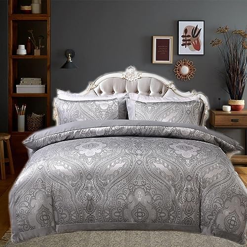 Super Soft And Luxury Duvet Quilt Cover Modern 3 Piece Jacquard Bedding