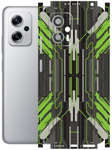 Image of AtOdds - Full Body Back Screen Guard Protector Film - Lamination Wrap Skin Sticker Compatible with REDMI K50i (5G) | Scratchproof Matte Finish (Cyber Green)
