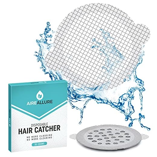 Aire Allure, 25 Pack, Disposable Shower Drain Hair Catcher Mesh Stickers