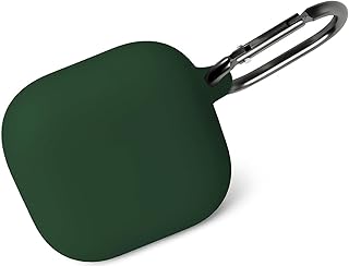 Geiomoo Silicone Case for Air Pods 4, Protective Cover with Carabiner (Emerald Green)