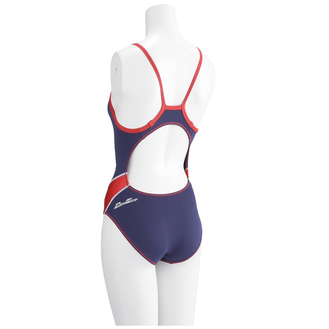 asics スポーツ用水着 ネイビー/レッド Amazon | asics(アシックス) スイム ウイメンズレギュラー ASL802