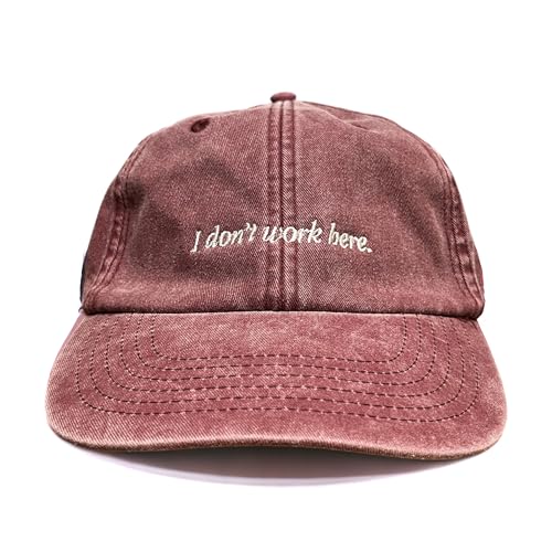 Vivian flytrap unisexo i don't work here gorra de béisbol lavada y bordada