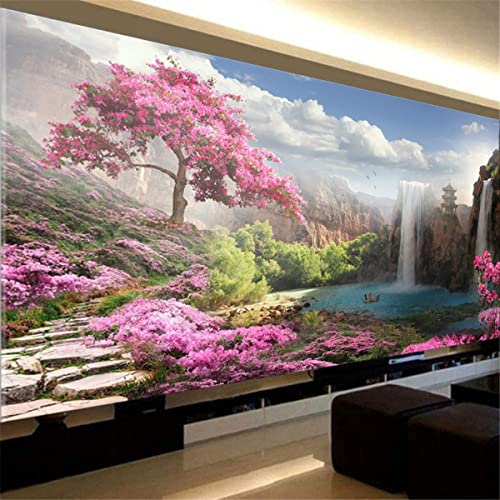 Diamond Painting Cascade Naturelle pour un salon zen et moderne