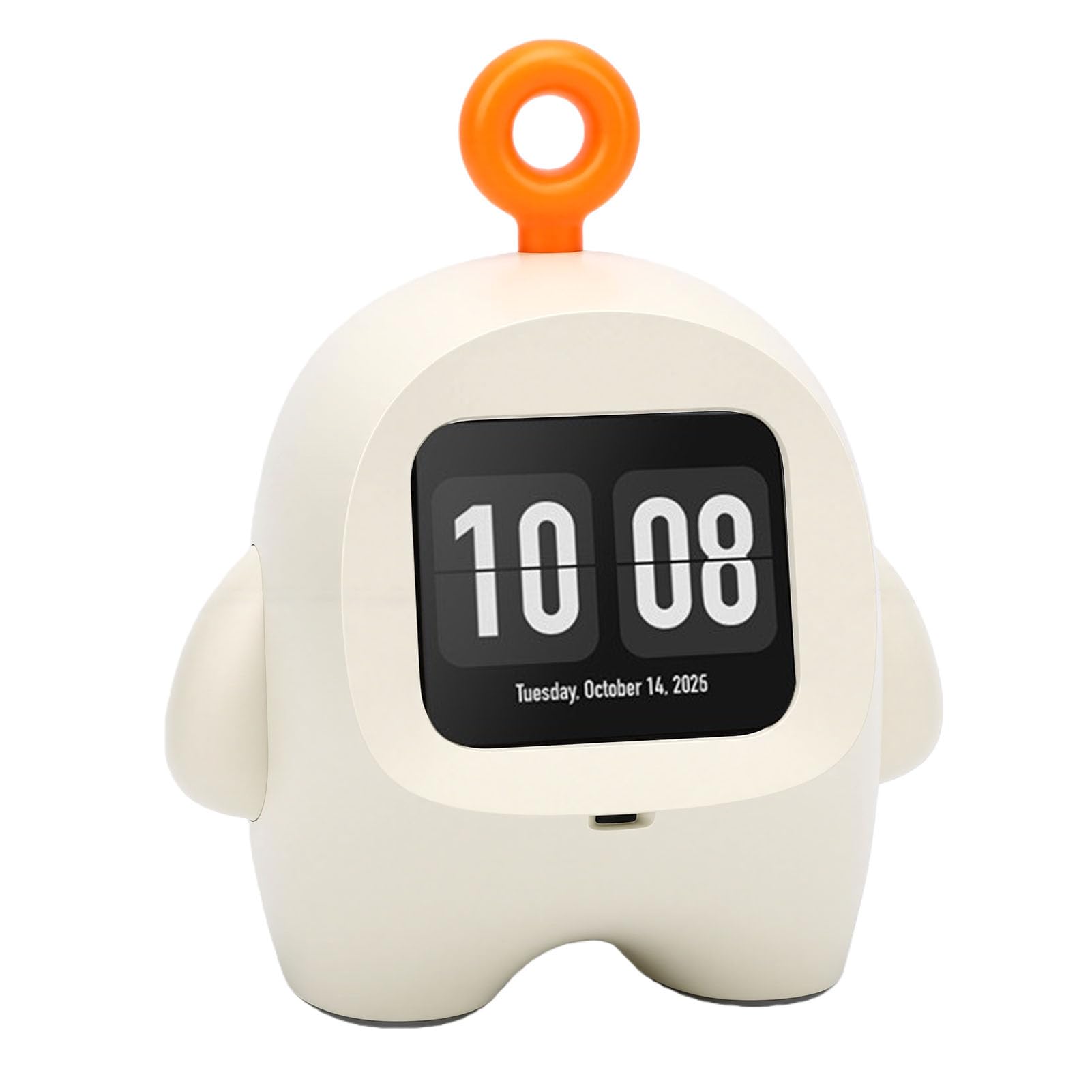 Robot de Voz para Niños, Robot Interactivo de Escritorio con Reloj (White) | Juegos de Voz para Aprender, 37 Idiomas, Batería de 6 H, Juguete con Cordón
