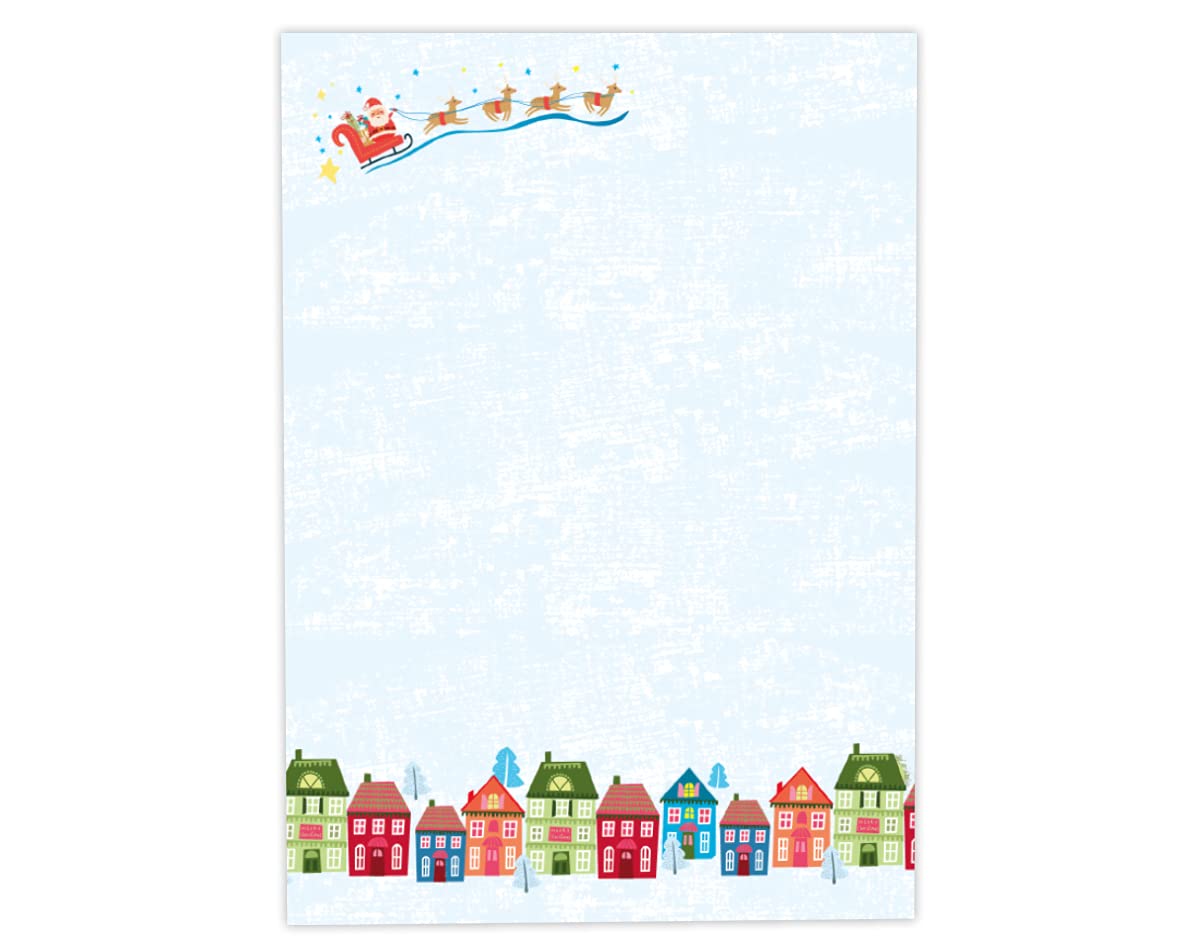 Briefpapier Weihnachten Weihnachtsbriefpapier mit Umschlag Umschlägen mit Fenster Weihnachtspapier A4 für Kunden (250 Blätter + 250 Umschläge)