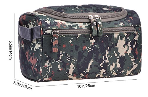 Image of Mens Travel Shaving Toiletry Bag Small Hanging Wash Organizer Dopp Kit Travel Accessories, Camouflage Mosaic
