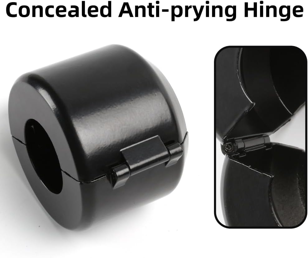 Door Knob Lockout Device Cover to Disable Doorknob/Faucet/Water Valve Hose Lock Door Handle Temporary Lock for Bedroom Door from Outside Handle Without Drilling (2, Black)