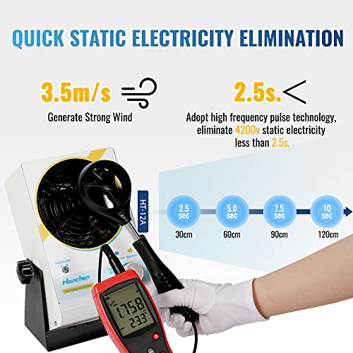 Hanchen HT-12A Ionizing Air Blower Anti Static Ionizer Electrostatic Elimination Electro Static Discharge Static Ionizer thumb #1