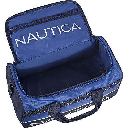 Nautica Duffle Travel 22 Inch Large Rolling Lightweight Luggage Bags, Cobalt True Blue, One Size