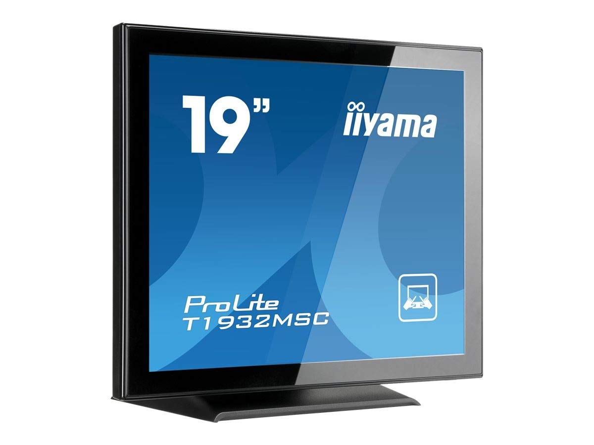 iiyama ProLite T1932MSC-B2X 48 cm (19 cali) IPS monitor LED SXGA 10 punktowy Multitouch pojemnościowy (VGA, DVI, USB do Touch, IP54) czarny