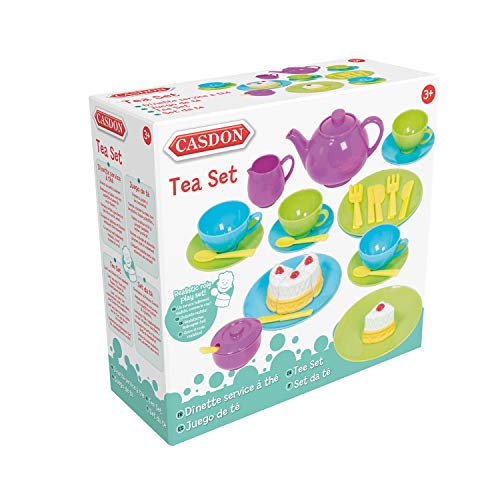 Casdon Tea Set, Colourful Toy Tea Party Set For Children Aged 3+, Includes 36 Pieces For The Best Tea Parties Around!