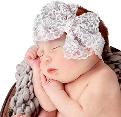 Bandeau Fleur Dentelle Fille Coiffure Cérémonie Baptême Blanc | Boutique Magique