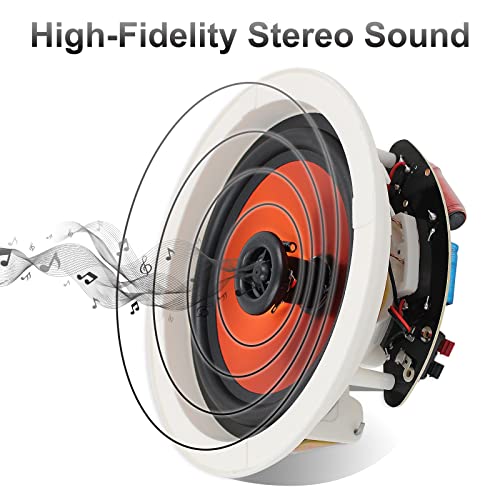 Herdio HCS628PRSX2 In Ceiling Speakers, 6.5 Inch 600 Watts Flush Mount Passive Wired Speakers thumb #4