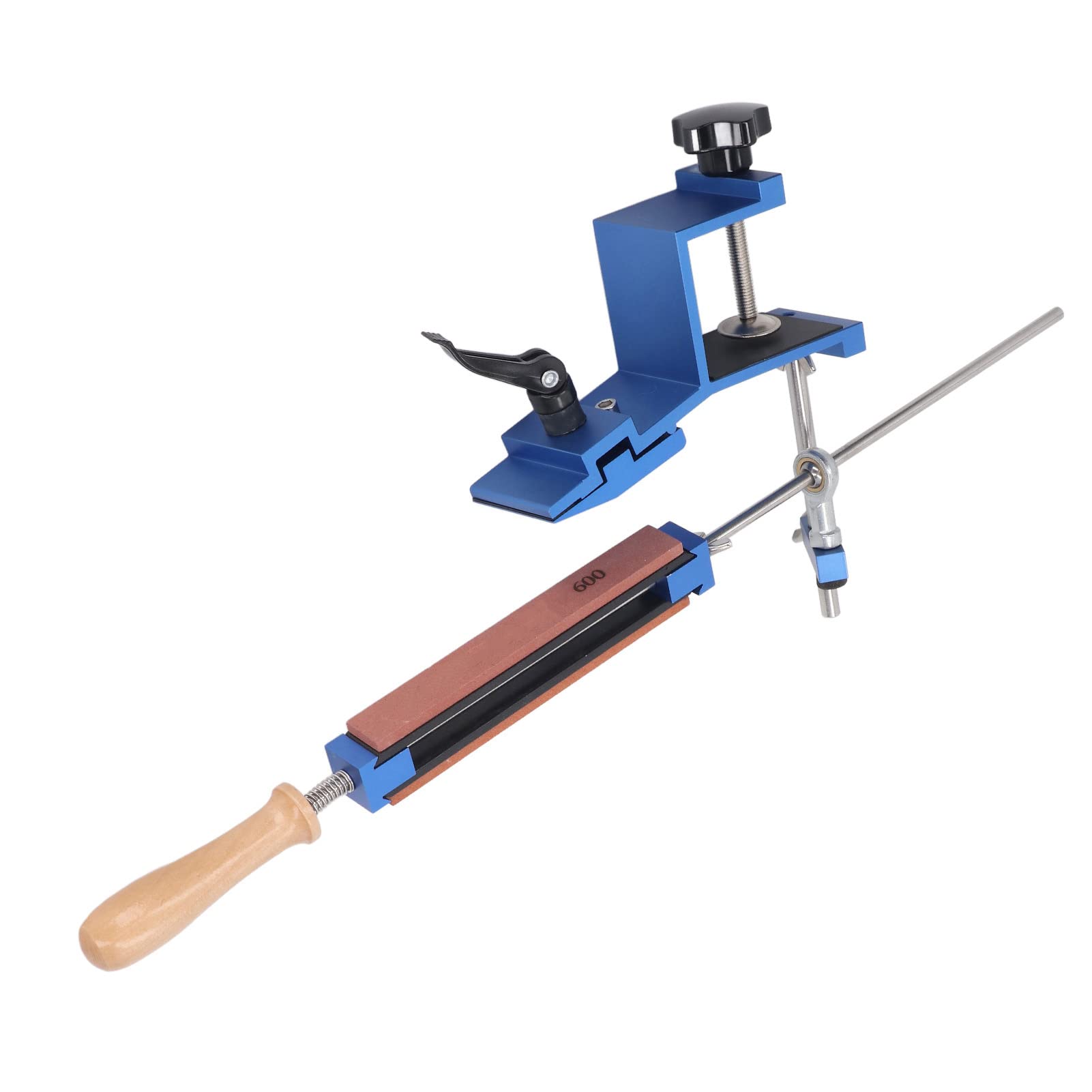 Kit de Afilador de Cuchillos Afilador de Cuchillos de ángulo Fijo de Rotación de 360 ​​grados con Piedra de Afilar y Piedra de Pulir de Diamante