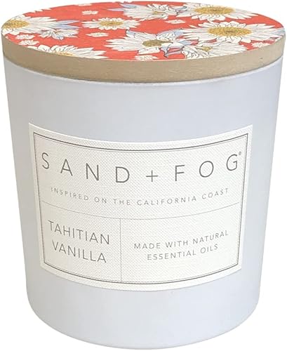 Sand + Fog Velas perfumadas Vainilla de Tahití Aromas y tamaños adicionales 3 mechas 100% algodón sin plomo Velas de lujo para ambientar