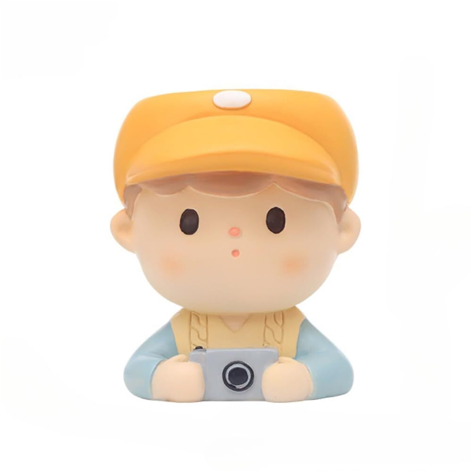 MDNIPQBAM natural Succulent Plant Pot Cute Boy And Girl Flower For Herbs Cactus Pen Holder for garden(Yellow)