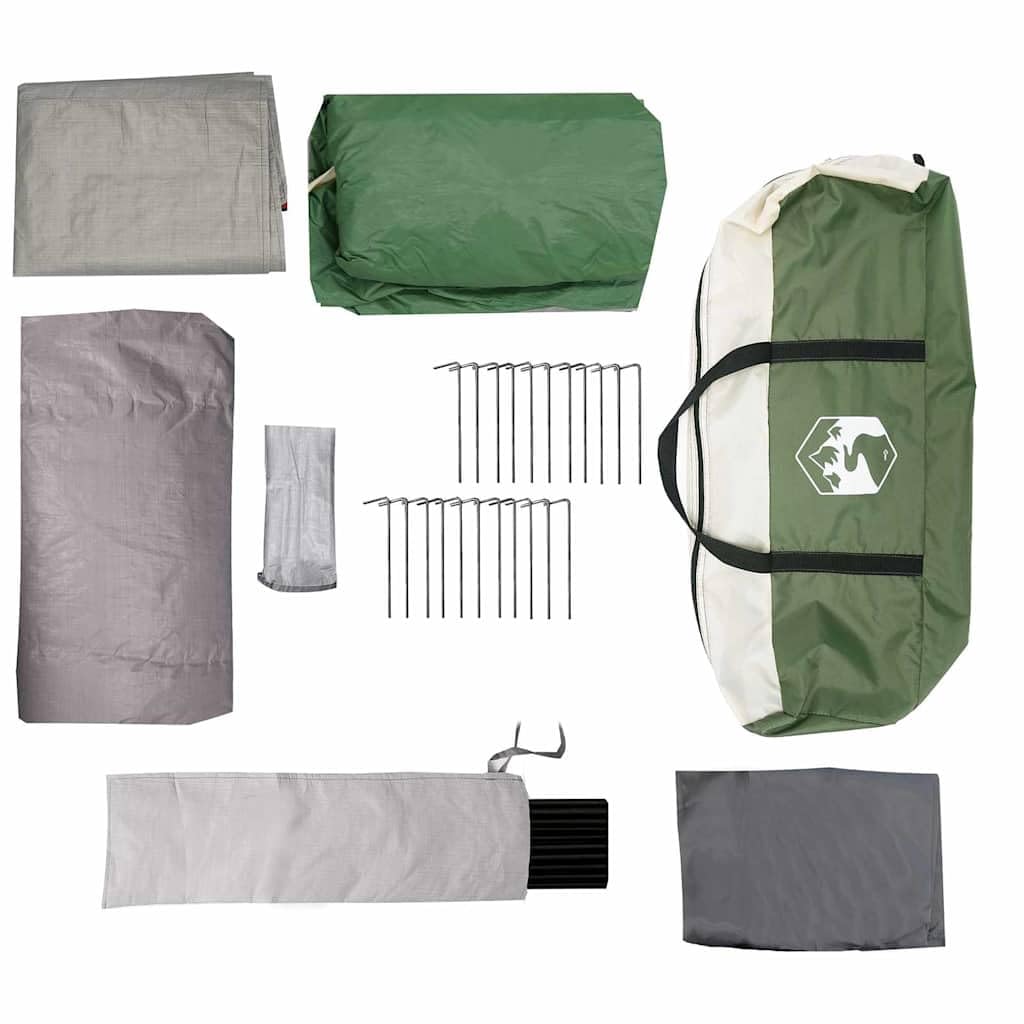 vidaXL Tienda Familiar con Techo Poliéster de Camping Exterior Impermeable