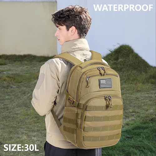 Image of Wotony Military tactical backpack, backpack for men black small tactical assault bag