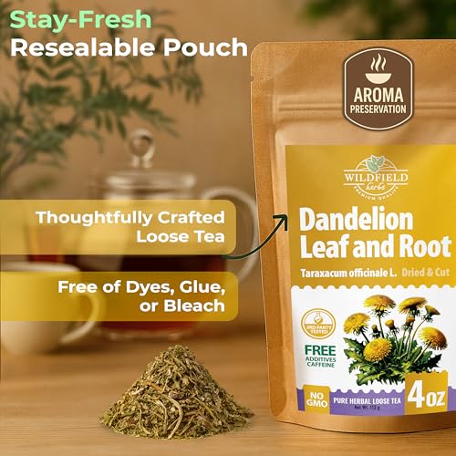Image of 4 oz. Dandelion Leaf Root Tea Dandelion Tea Herbal (Taraxacum) - 113g Herbhojas Y Raнz De Diente De Leуn