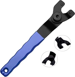 KEWAYO Grinder Wrench, Universal Adjustable Lock-Nut Pin Spanner Wrench with Non-Slip Plastic Coated Grip, Power Angle Grinder Tool for 4" 5" 6" 7" 9" Angle Grinders