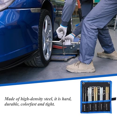 BAKENLON 10 Stück Auto Radausrichtungsstift, Radmontagehilfe, Radaufhängung Führungswerkzeug, Radmontagewerkzeug, Reifen Montagehilfe M12 x 1.25, M12 x 1.5, M14 x 1.25, M14 x 1.5, M15 x 1.25