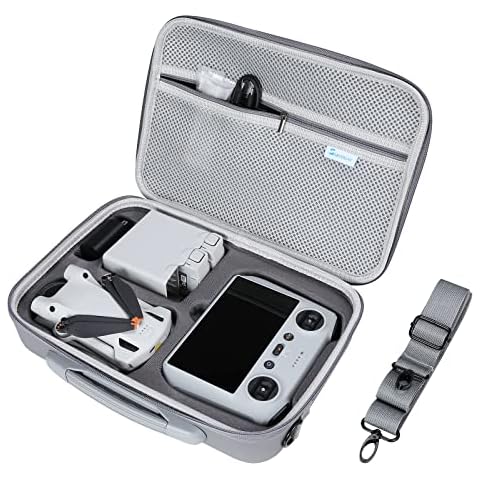 Skyreat Mini 3 / Mini 3 Pro RC Case, Portable PU Leather Storage Shoulder Bag for DJI Mini 3 Pro Accessories Cover