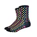 Defeet Aireator Spotty 4" Socks with Color Spots, Black, Large