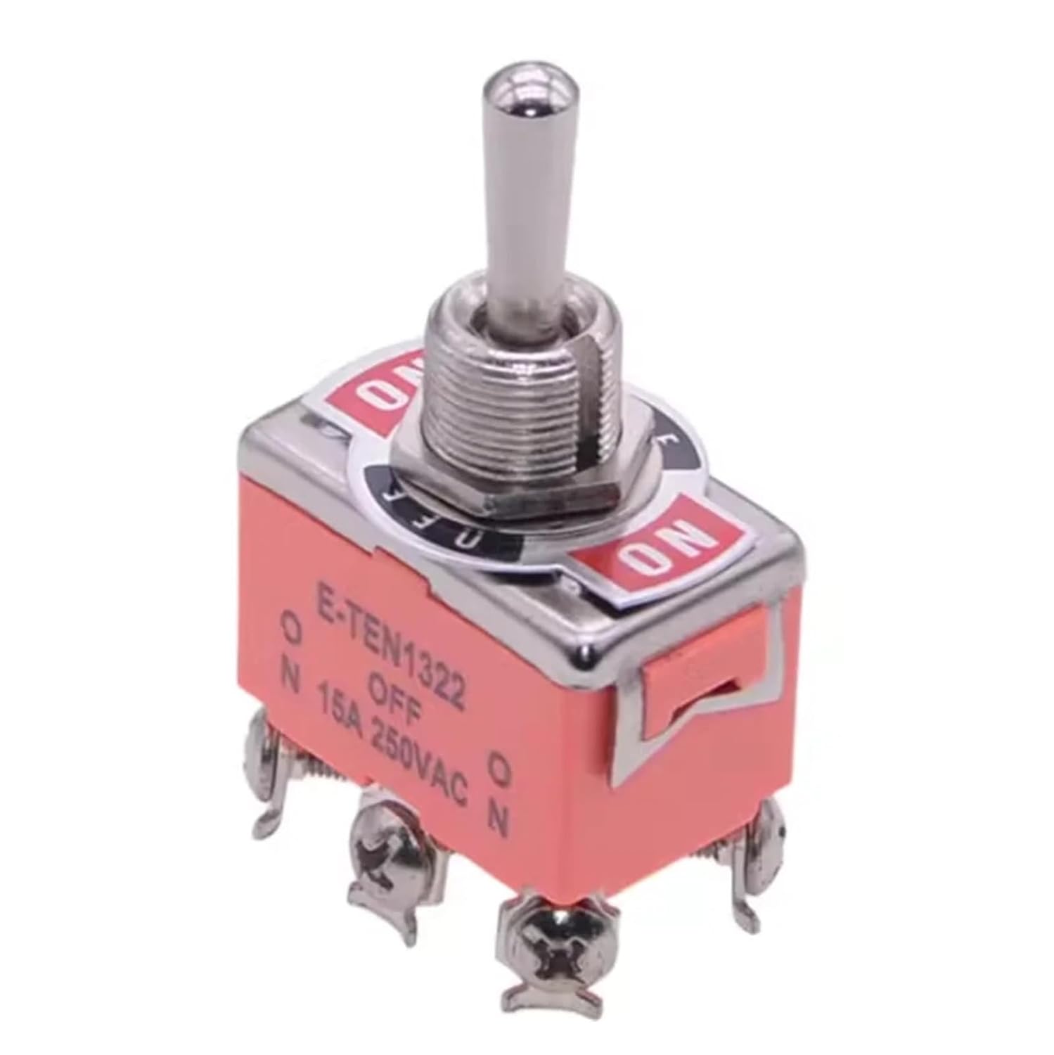 E-TEN1322 6ピン ON-OFF ON ミニチュア トグルスイッチ 15A 250V 1個。