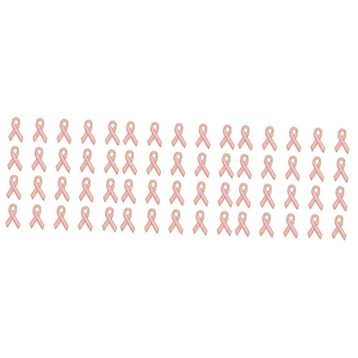 60pezzi Toppe Rosa Per Consapevolezza Al Patches Termoadesive Per Abbigliamento e Decorazioni Riparazioni Per Jeans e Magliette
