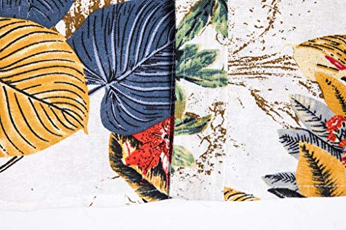 Camiseta masculina com estampa étnica e coloful, gola virada para baixo, manga curta, casual, folgad