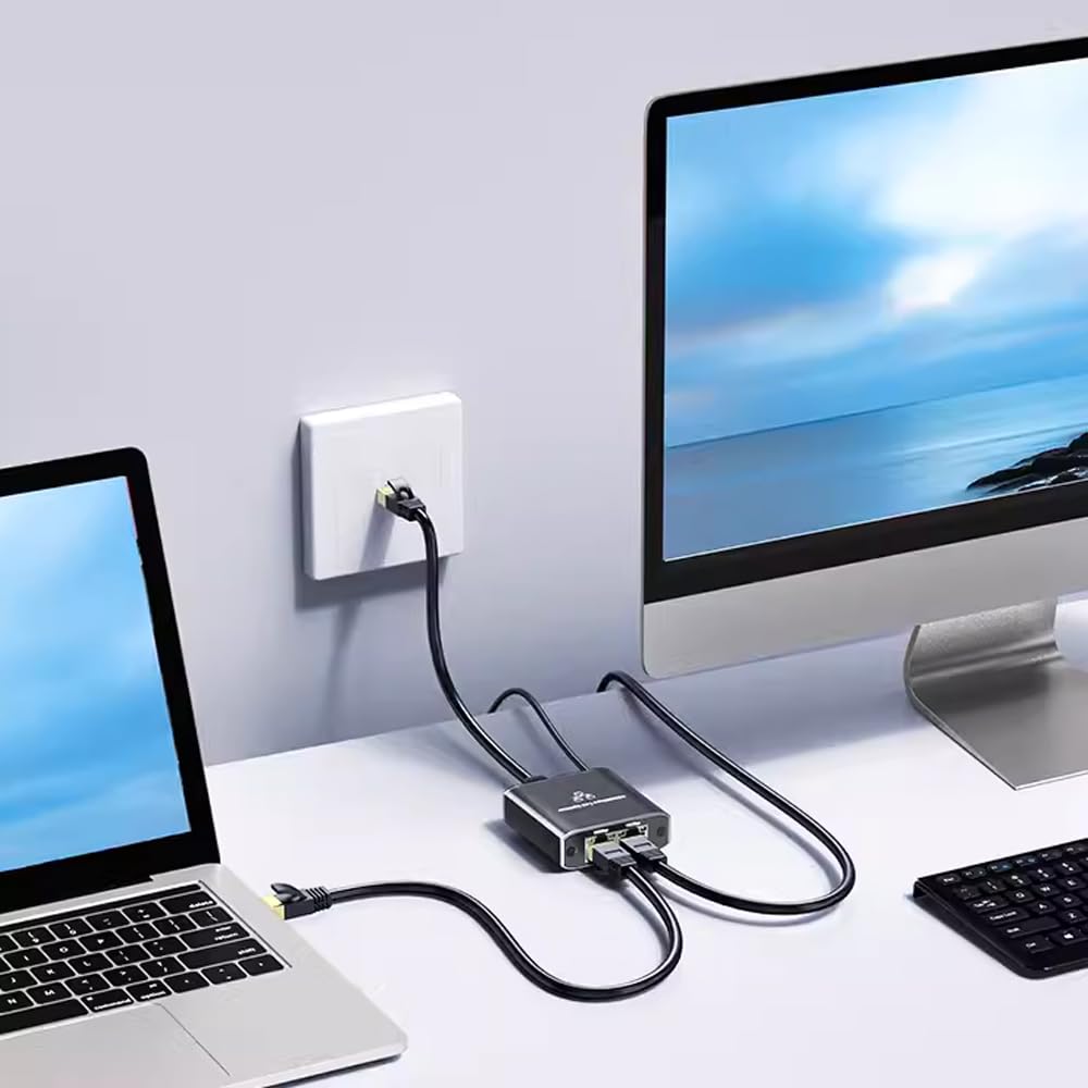 Lala 2台 Amazon.co.jp: LAN分配器 2台同時使用 1入力2出力 RJ45