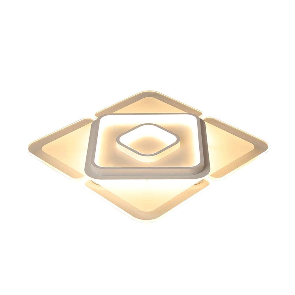 AMAZWI Lamp Crystal Close to Ceiling Light Fixtures Flush Mount Lighting Dimmable Square Glass Ceiling Lamp Contemporary Crystal