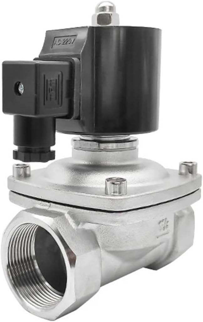 1-1/2" Electronic Solenoid Valve 220 Waterproof Stainless Steel Normally Closed 220V 12V 24V 110V Solenoid Valve(BSP_12VDC_NBR-SEAL)