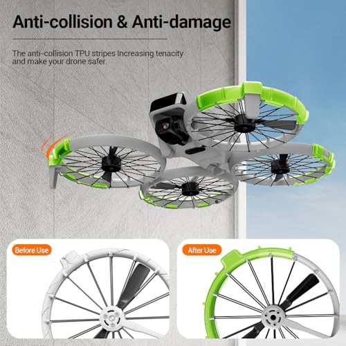 Image of Flip Propeller Guard, Propeller Collision Protection Ring for DJI Flip Drone, Soft TPU Bumpers, 20g Ultra-Lightweight Flip Bezel Anti-Collision Protectors Prop Cover Guards