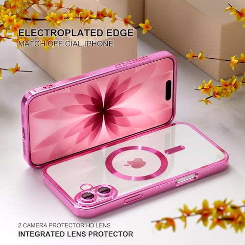 Image of Misea Magnetic for iPhone 17 Case Compatible with MagSafe Hot Pink