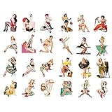 Seasonstorm Vintage Sexy Girls Kawaii Aesthetic Pastel Art Agenda Journal Planner Stationery Stickers