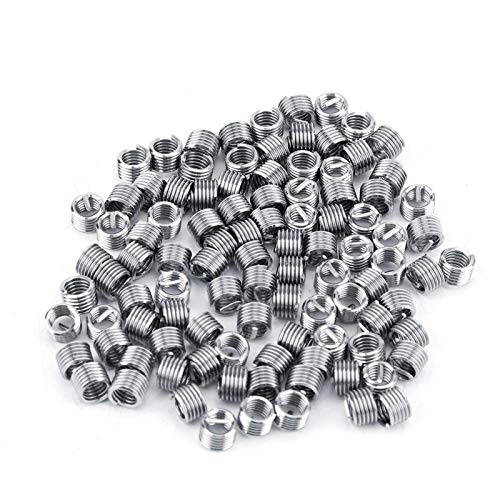 Fasteners 100 Pcs Threaded Inserts, Thread Repair Kit Coiled Wire Type Screw Repair Insert Assortment Kits Combination