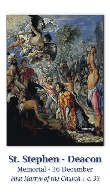 Cartes saintes diacres St. Stephen lot de 10 images avec 2 prières offertes