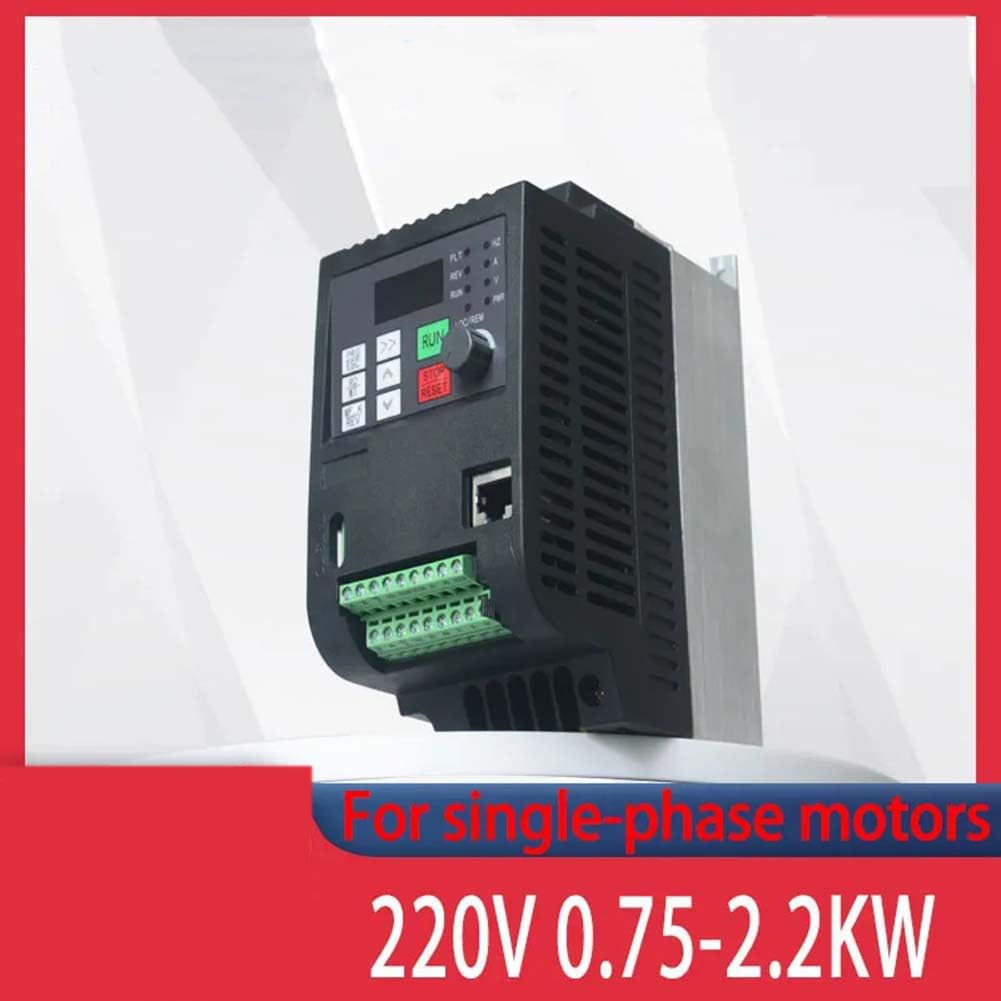 Convertitore di Frequenza 220V Monofase con Ingresso 220V Monofase e Uscita 220V per Motore A Condensatore Monofase da 0,4 KW.