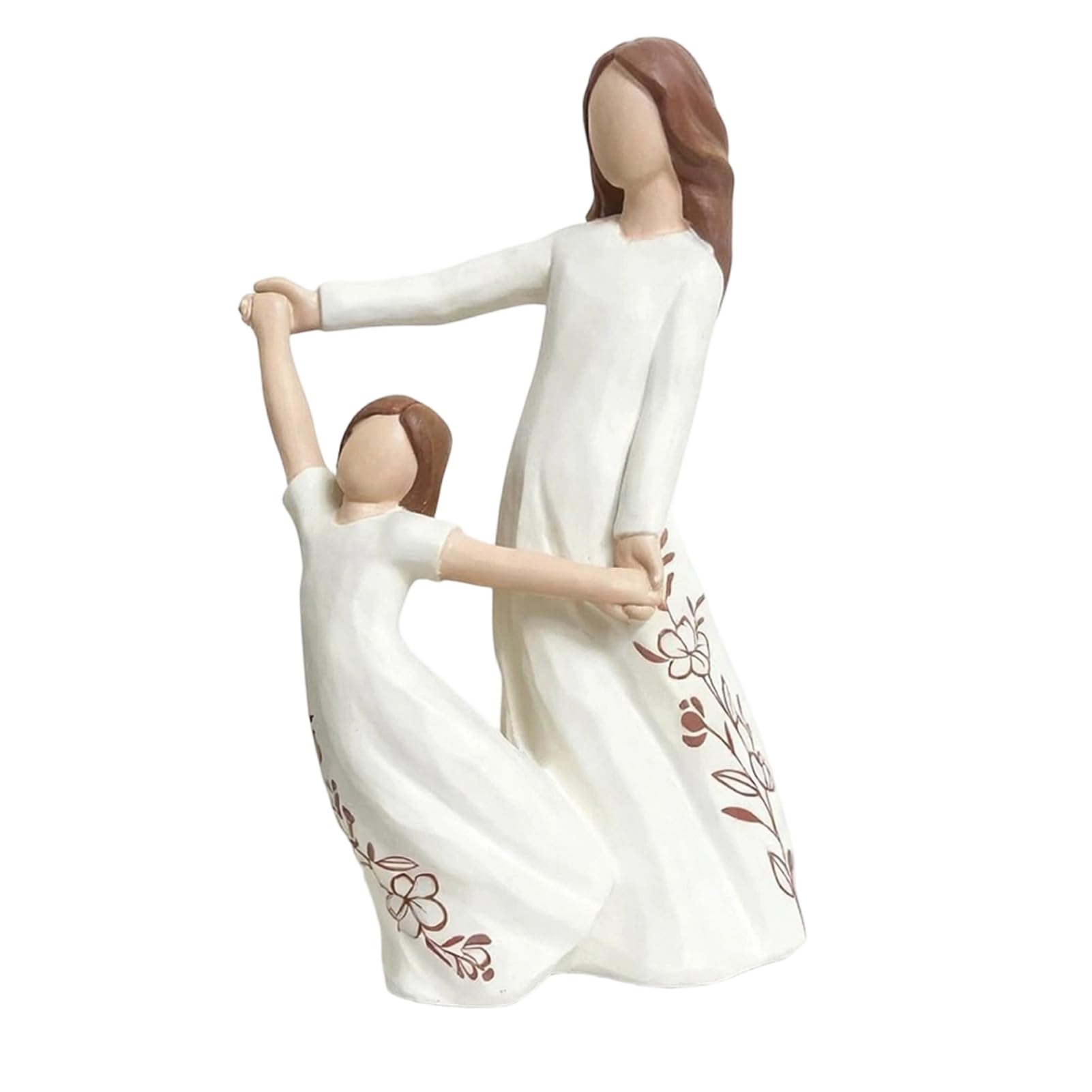 matumou Gifts for Mom from Daughter, Hand Painted Resin Mother Daughter Figurine, Sentimental for Mom