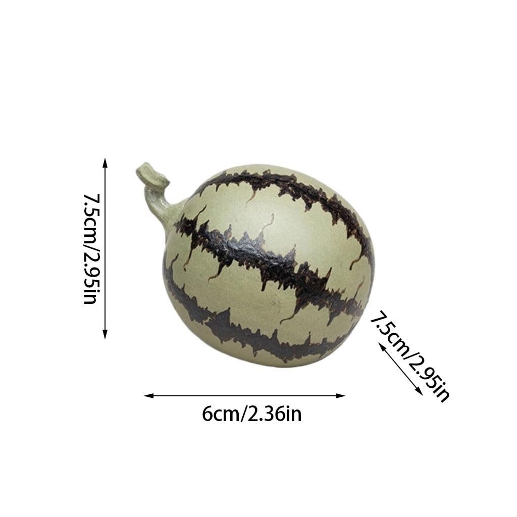 Tea Pet Purple Sand Tea Pet Simulation Fruit Decoration Crafts Watermelon Tea Pet Ornaments Suitable for Home, Office, Teahouse Tea Tray Decoration