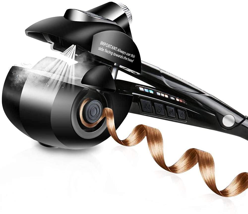 Portable Curling Iron Automatic Ceramic Curling Iron Wrought Iron Salon Professional Curling Rod Rotating Set Steam Spray Reel