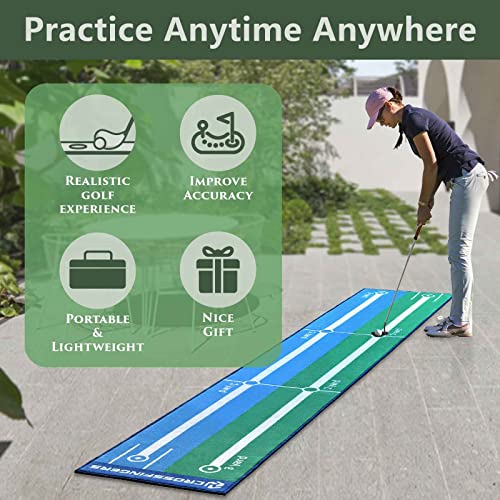 CROSSFINGERS-Alfombrilla-de-Golf-para-Poner-en-Verde-con-Control-de-Velocidad-de-3m-x05m-una-practica-de-Golf-Profesional-o-Herramientas-de-Entrenamiento-para-afilar-Tus-Habilidades-de-Poner